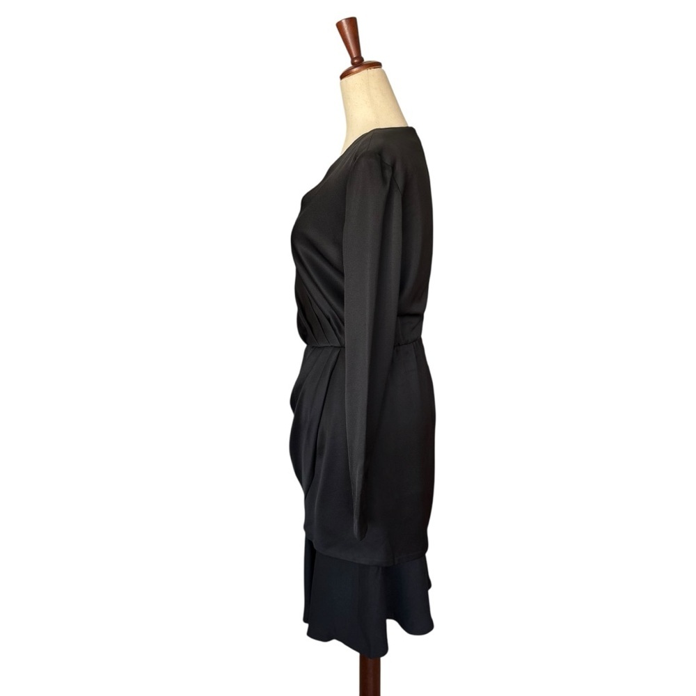 Vintage 80s Bill Blass Black Dress Draped Classic Couture sz 6/8 Bergdorf - Picture 7 of 14